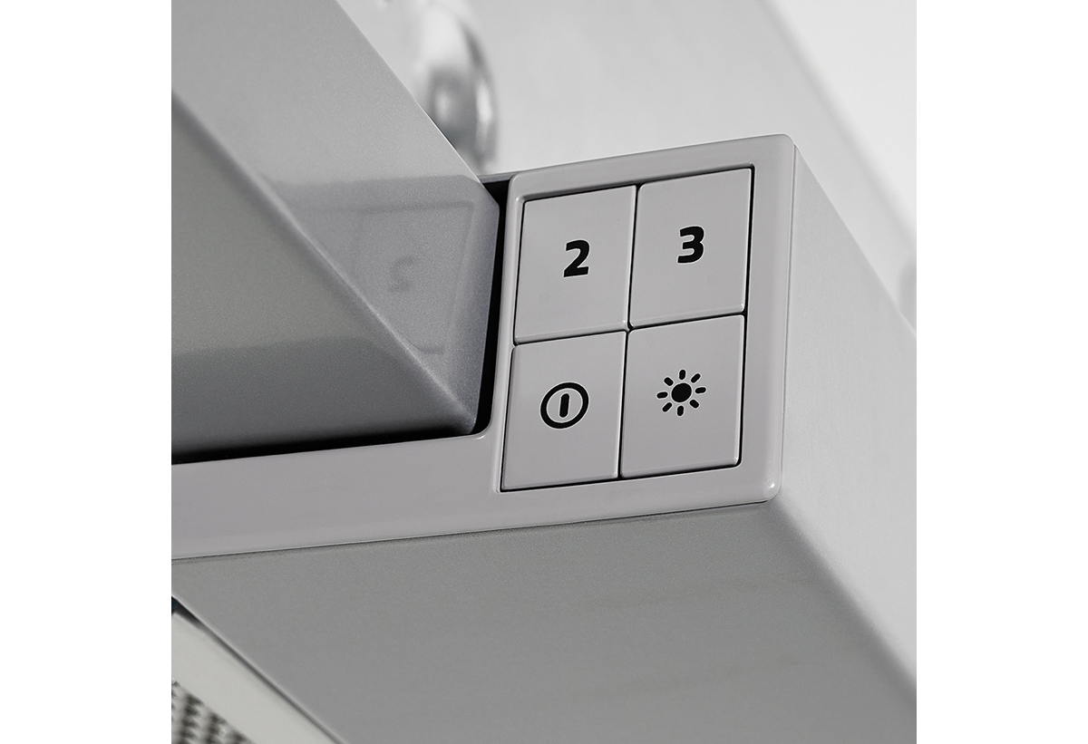 Παρουσιάζονται τα πλήκτρα ελέγχου του απορροφητήρα.